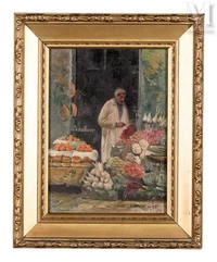 Théodore BALKE (1875- 1951)-Marchand de légumes à Tunis-img1