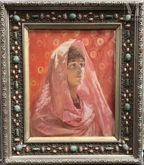 Georges ROCHEGROSSE (Versailles 1859 - Albiar ( Algérie ) 1938)-Portrait de femme-img1