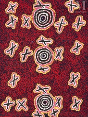 Paddy Stewart Japaljarri (1935 - 2013)-Ngatijirri Jukurrpa (Budgerigar Dreaming)-img1