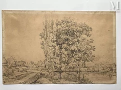 Auguste LEPERE (Paris 1849 – Domme 1918)-Paysage boisé-img1