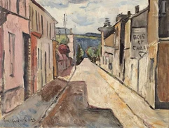 Nathan GRUNSWEIGH (Cracovie 1880 - Déporté en 1943)-Rue de village-img1