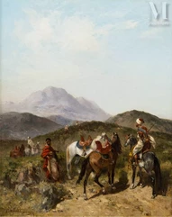 Georges WASHINGTON (Marseille 1827- Douarnenez 1901)-Eclaireurs arabes en observation-img1