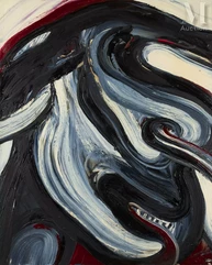 John CHRISTOFOROU (1921-2014)-Homme en profil gris et rouge, 1986-img1