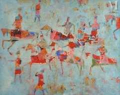 Reza Derakshani (Iran, 1952)-Red Hunt Bleu Dar-img1