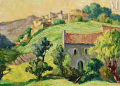Georges Anatolievich de POGEDAIEFF (Yalta 1894 - Ménerbes 1971)-Maison à la campagne-img1