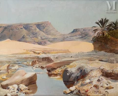 Maxime NOIRE (Guinglange 1861-Alger 1927)-L'oued-img1