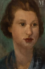 Edmund Ernest KOSMOWSKI (Varsovie 1900 – Équemauville 1985)-Portrait de femme-img1