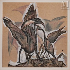 Henry de WAROQUIER (Paris 1881-1970)-Deux cigognes-img1