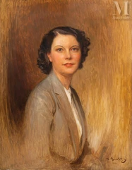 Nicolas BECKER (Russie 1877 - France 1962)-Portrait de femme-img1