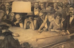 Ecole FRANCAISE de la fin du XIX ème siècle et du début du XX ème siècle .Attribué à Lucien Hector JONAS-La table de jeu-img1