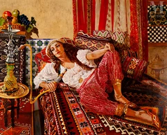 Jean-François ARRIGONI - NERI (1937 - 2014)-La femme au narghilé-img1