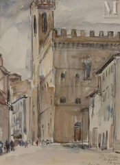 Henri SAADA (Gabès 1906-Paris 1976)-Bargello, Florence-img1