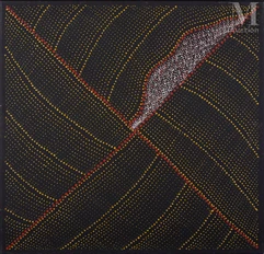 Kathleen Petyarre (c. 1940 - 2018)-Mountain Devil Lizard Dreaming-img1