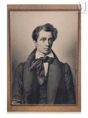 Jules ANDRÉ (1807-1869)-Portrait d'homme à la lavallière-img1