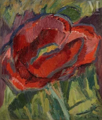 Nicolas TARKHOFF (Moscou 1871 - Orsay 1930)-Coquelicot-img1