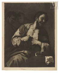 José de RIBERA  (1588/91 – 1652) d'après-Saint Jérôme gravé par Alphonse Charles Masson.-img1