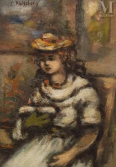 Léon WEISSBERG (Przeworsk 1895 - Maidanek 1943)-Jeune fille à la main verte-img1