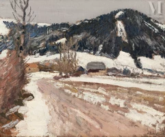 Alfred SWIEYKOWSKI (Paris 1869-Paris 1953)-Paysage de neige en Haute-Savoie-img1