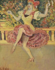 Ludovic RODO-  PISSARRO (Paris 1878 - 1952)-Danseuse au bal  Tabarin-img1