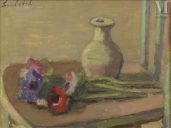 Ossip LUBITCH (Grodno 1896-Paris 1990)-Vase et anémones-img1