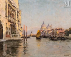 Raymond ALLEGRE (Marseille 1857 - 1933)-Venise, le grand canal-img1