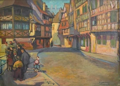 André DEVAMBEZ (Paris 1867 - 1943)-La petite France-img1