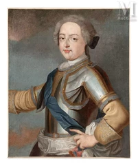 Ecole FRANCAISE du XVIIIème siècle-Louis XV en cuirasse-img1