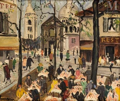 Lucien GENIN (Rouen 1894 - Paris 1953)-La place du Tertre-img1