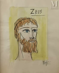 **Bernard BUFFET (Paris 1928-Tourtour 1999)-Les mémoires de Zeus-img1
