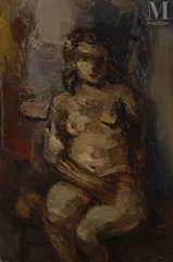 Léon WEISSBERG (Przeworsk 1895 - Maidanek 1943)-Nu Assis-img1