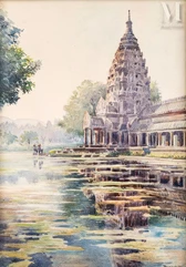AUGUSTE DELAVAL (1875-1962)-"Vue de Angkor Vat", 1923-img1