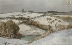 Auguste Jean CLAIRE (1881-1970)-Paysage enneigé-img1