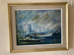 Pierre MEURICE (1915-1995)-Bateaux en mer-img1