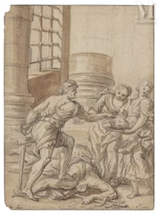 Ecole italienne du XVIIème siècle-Salomé recevant la tête de saint Jean-Baptiste-img1
