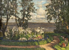 Stanislaw ZUKOWSKI (Endrikhovitchi 1873-Prouchkova 1944)-Jardin au bord de l'eau-img1