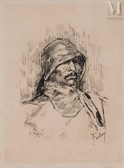 Mariano FORTUNY y MARSAL (reus 1838 - Rome 1874)-Buste d'homme-img1