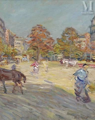 Nicolas TARKHOFF (Moscou 1871 - Orsay 1930)-Place animée-img1