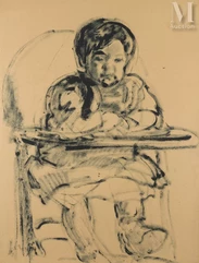 Nicolas TARKHOFF (Moscou 1871 - Orsay 1930)-Portrait de Boris Tarkhoff enfant-img1