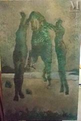 Jacques VAN DEN BUSSCHE Né en 1925-Trois personnages-img1