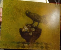 Jacques VAN DEN BUSSCHE Né en 1925-La nappe à carreaux-img1