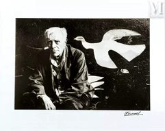 Luc FOURNOL (1931-2007)-Georges Braque dans son atelier, c. 1955-img1