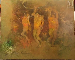 Jacques VAN DEN BUSSCHE Né en 1925-Les trois Graces-img1