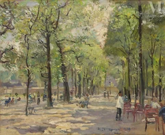 Wlodzimierz ZAKRZEWSKI (Saint-Pétersbourg 1916 – Varsovie 1992)-Jardin des Tuileries-img1