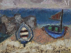 Nicolas ISSAIEV (Olivia 1891- France 1977)-Les barques-img1