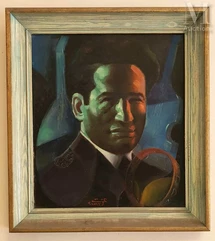 Ezzat IBRAHIM (Égypte, 1919 - 1993)-Portrait of the Great Egyptian musician Sayed Darwish-img1