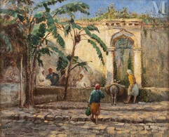 Addison Thomas MILLAR (1860-1913)-Jardin d'essai à Alger-img1