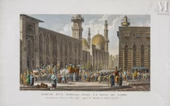 Louis François Cassas (1756–1827) Louis François Cassas (1756–1827)-Marche d'un mariage dans la ville du Caire.-img1