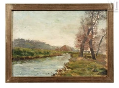 Louis CABIE (Dôle 1853-1939)-Arbres près de la rivière-img1