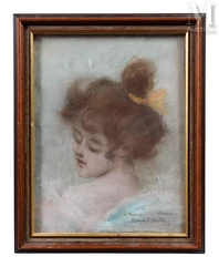Henri BOUTET (1851-1919)-Portrait de jeune femme-img1