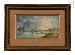 Léon Victor DUPRE (1816 - 1879)-Bord de rivière-img1